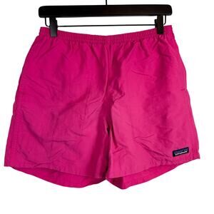 Patagonia Mens 5” Baggies Shorts Pink Recycled Nylon - S